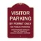 Signmission Designer Series-Visitor Parking By Permit Only No Public Parking, 24" x 18", BU-1824-9741 A-DES-BU-1824-9741 - alternate 1